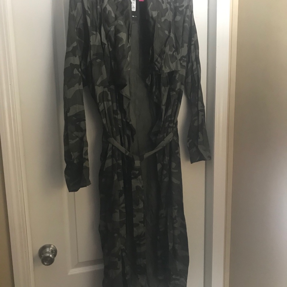 Cute Camo Trench Coat